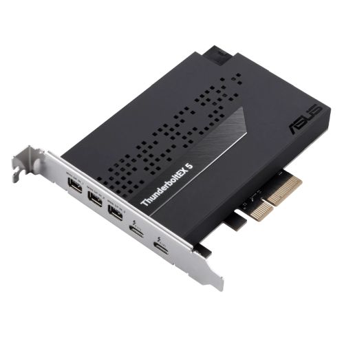 Asus ThunderboltEX 5 Expansion Card, PCIe 4.0, 2x Thunderbolt 5 (USB-C), 3x Mini DisplayPort In, Up to 120Gbps Bandwidth