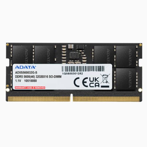 ADATA Standard 32GB, DDR5, 5600MHz, CL46, 1.1V, ECC, SODIMM Memory