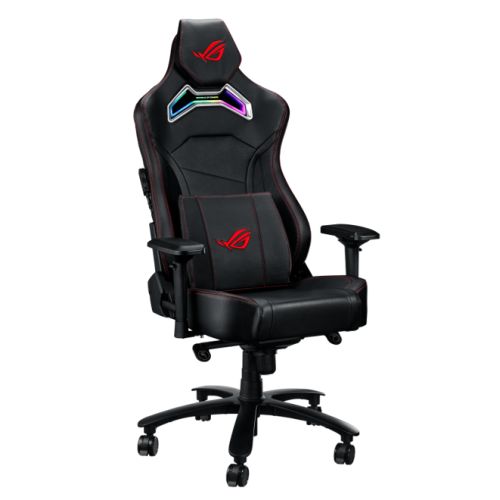 Asus ROG Chariot X (Wide) RGB Gaming Chair, Racing-Car Style, Premium PU Leather, Memory-Foam Lumbar, 4D Armrests, 155Â° Recline,  Tilt & Class 4 Gas Lift, Black