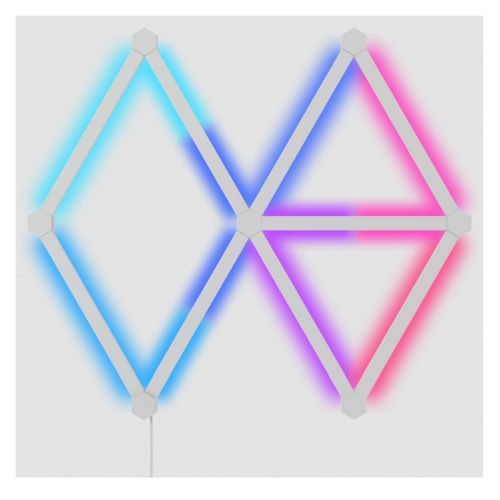Nanoleaf Lines 60 Degrees Starter Kit (15-Lines), RGB Light Bars, Create an Illuminated Display, Screen Mirror/Music Reaction, App/Voice/Manual Control