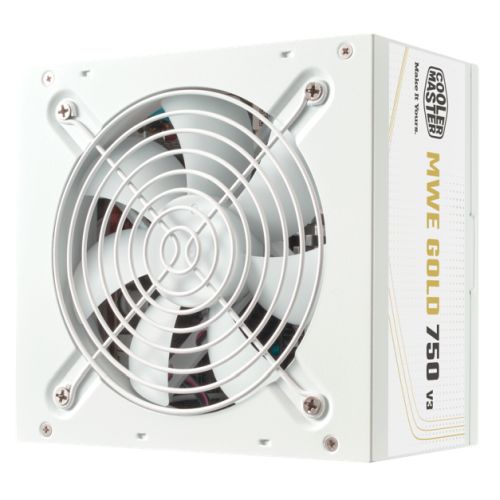 Cooler Master 750W MWE Gold V3 ATX 3.1 PSU, Fully Wired, HDB Bearing Fan, 80+ Gold, White