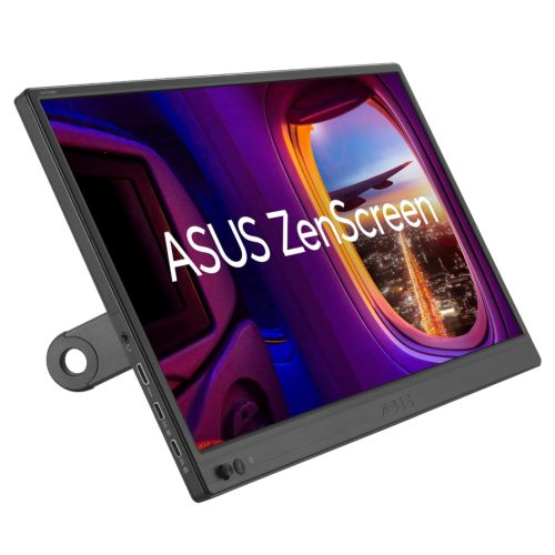 Asus 15.6" FHD IPS Portable Monitor (ZenScreen MB169CK), 1920 x 1080, USB-C, USB-powered, Ultraslim, Eye Care, Auto-Rotate, 360Â° Kickstand